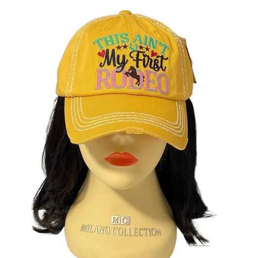 1039-Yellow Washed Vintage Ball Cap