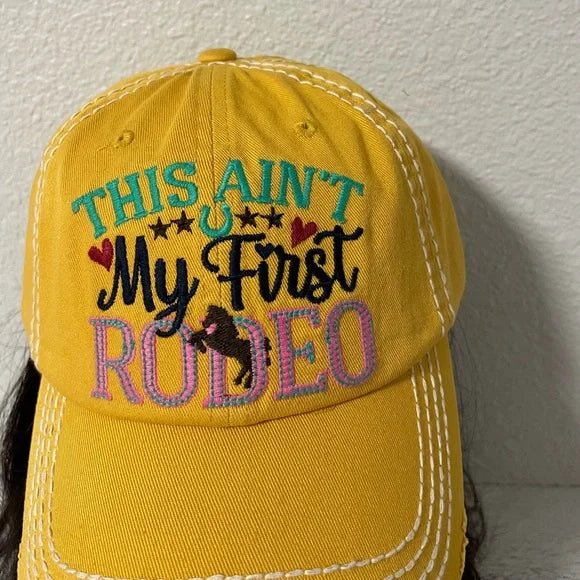 1039-Yellow Washed Vintage Ball Cap