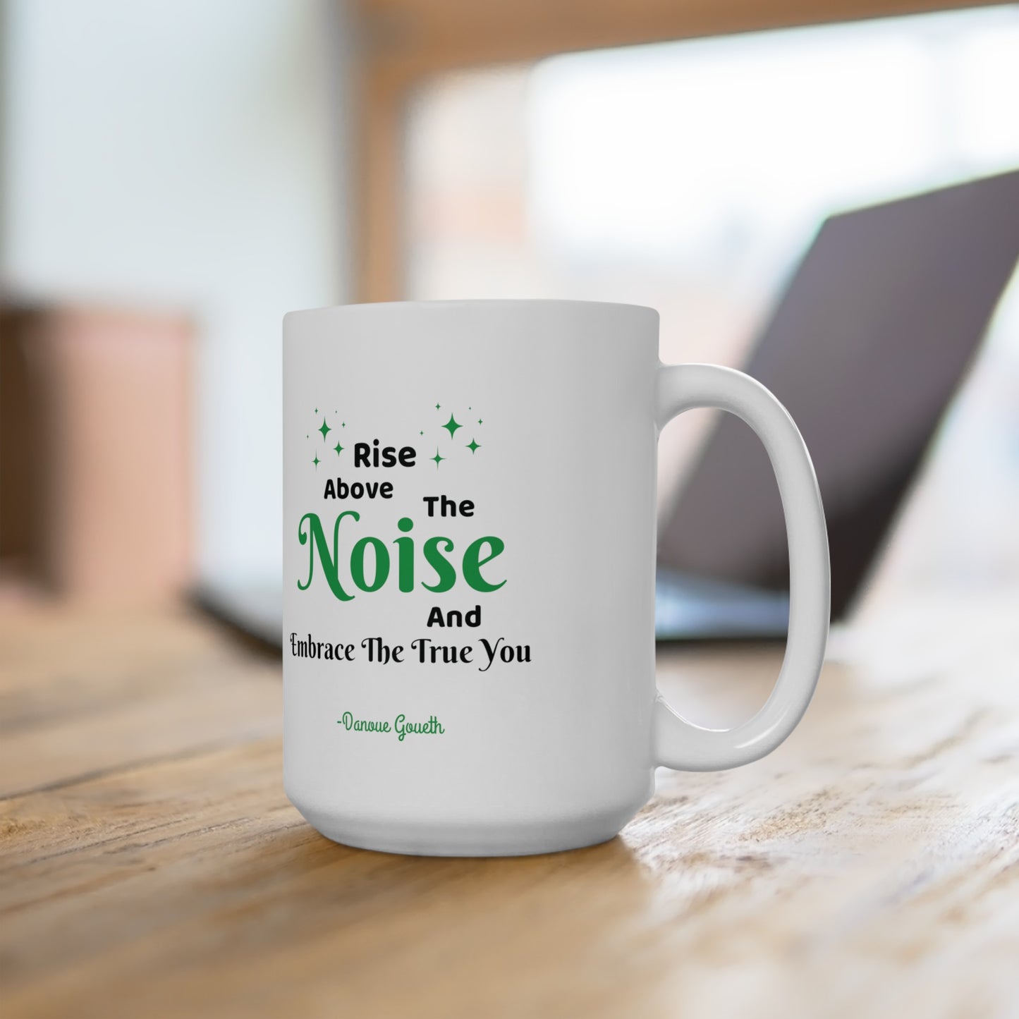 MCM02- Rise Above The Noise Ceramic Mug, (11oz, 15oz)