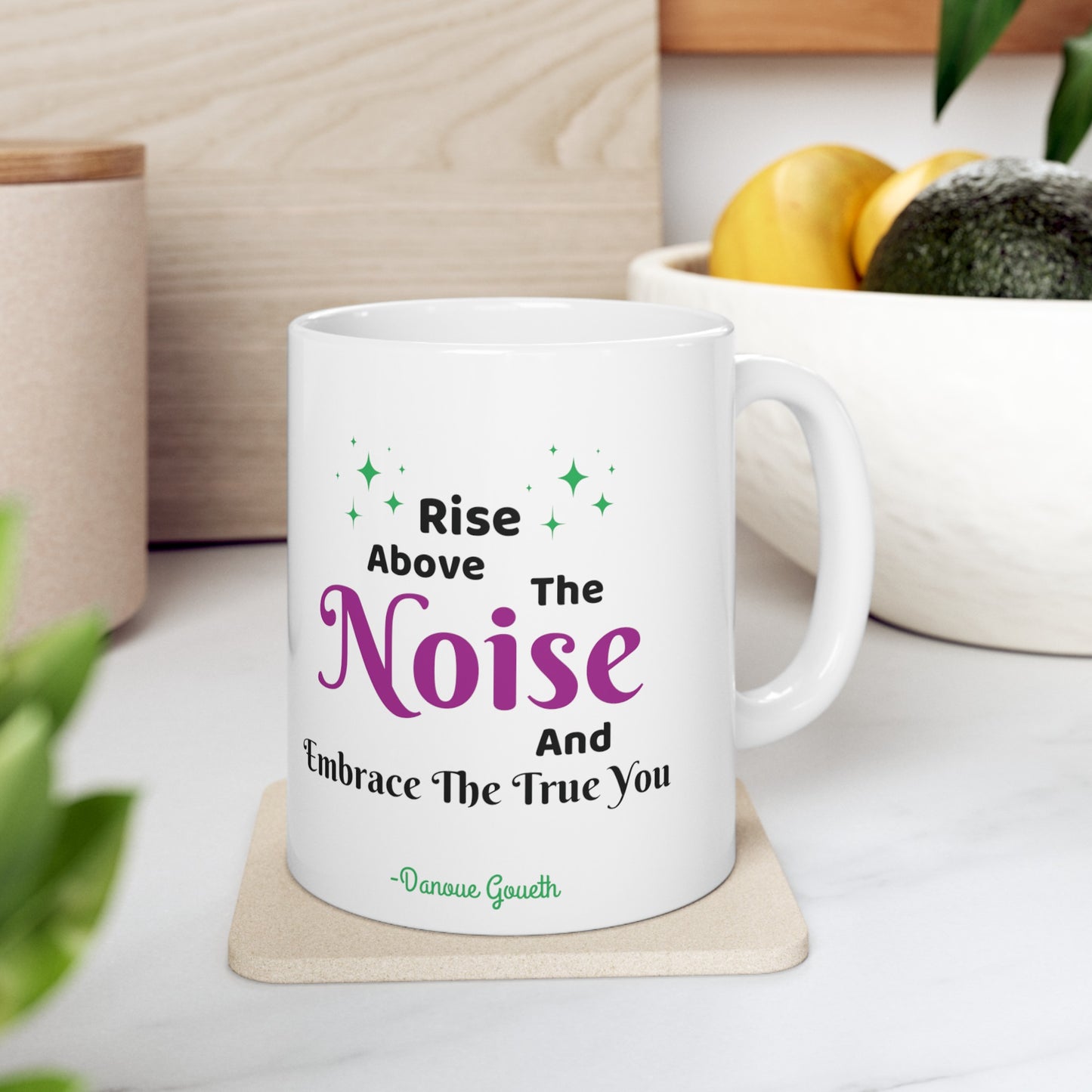 MCM01- Rise Above The Noise Ceramic Mug, (11oz, 15oz)