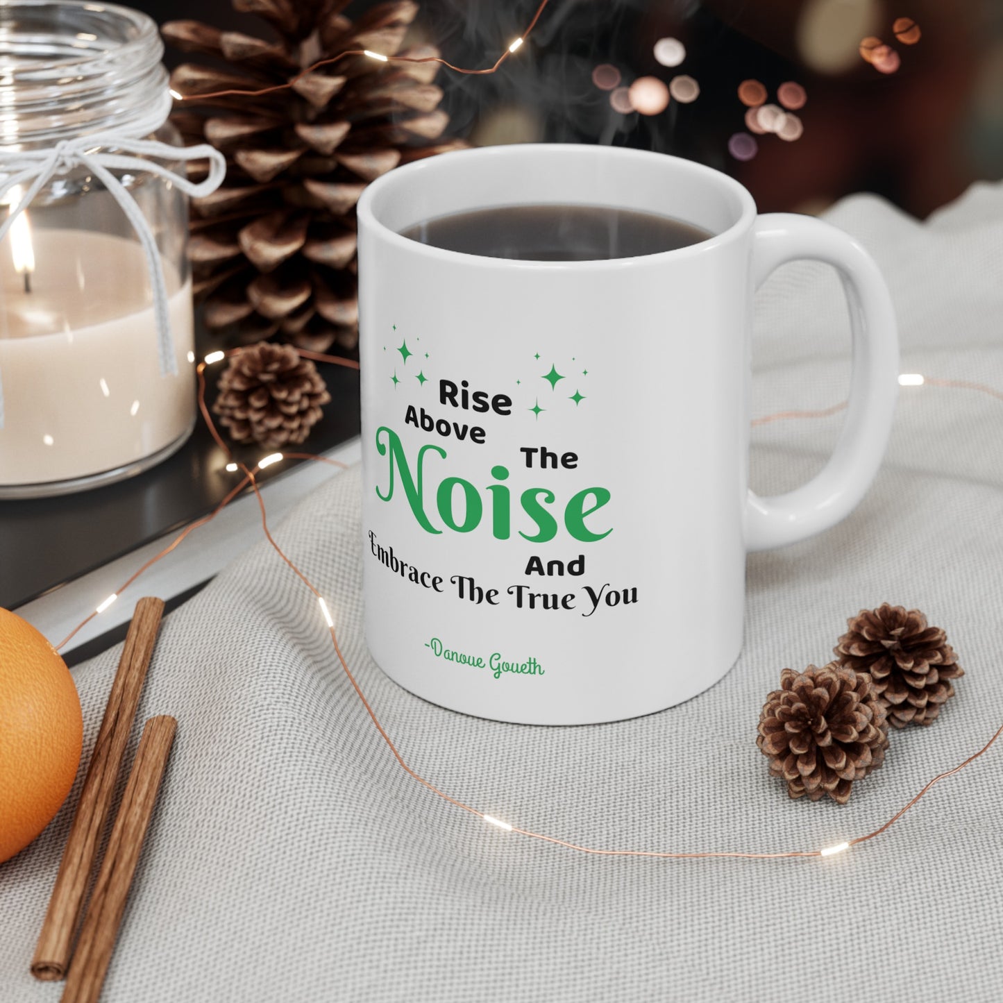 MCM02- Rise Above The Noise Ceramic Mug, (11oz, 15oz)