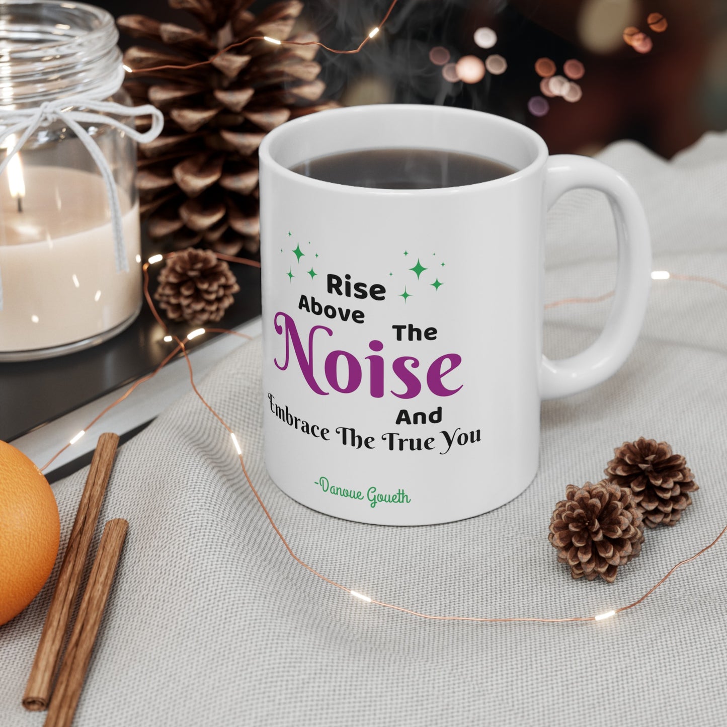 MCM01- Rise Above The Noise Ceramic Mug, (11oz, 15oz)