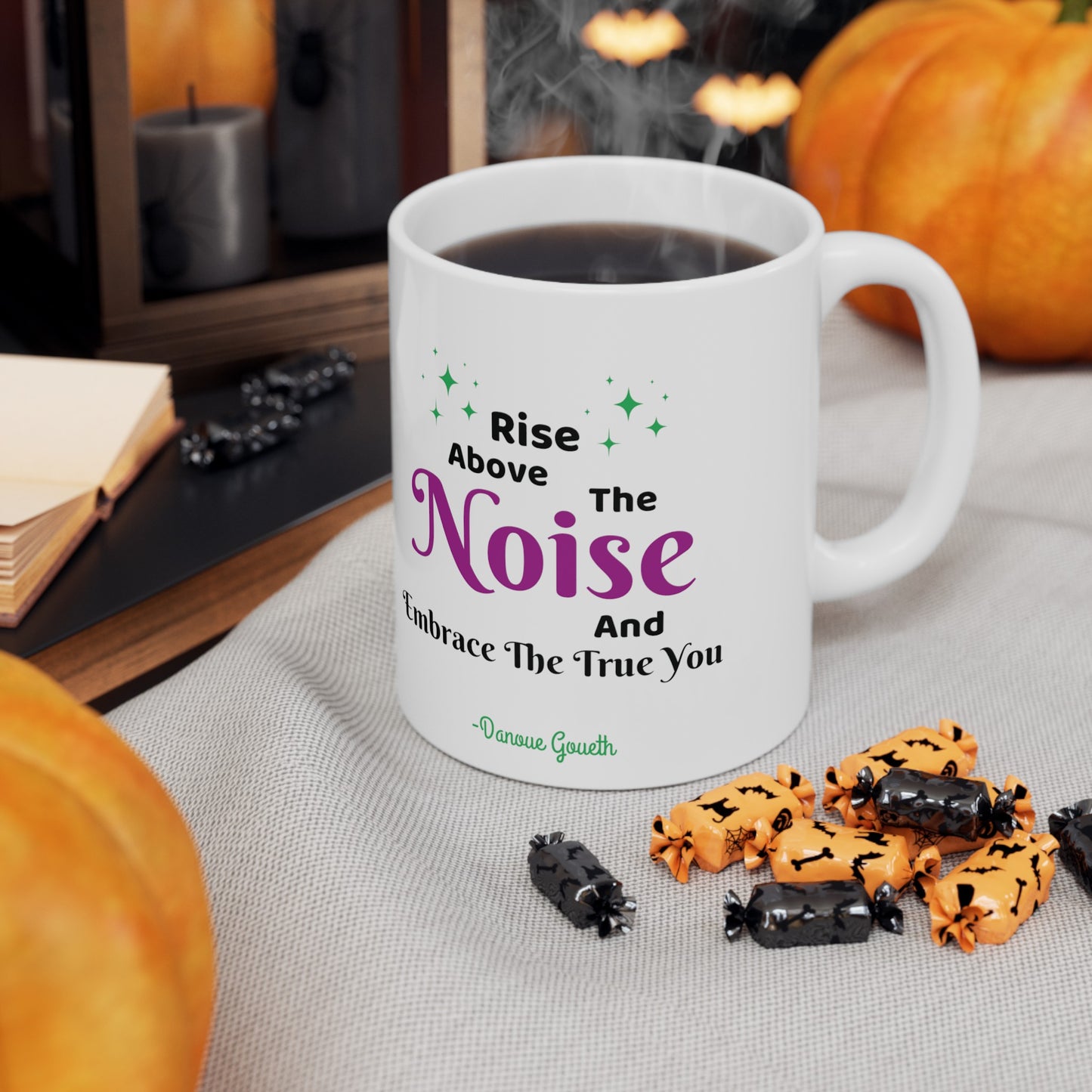 MCM01- Rise Above The Noise Ceramic Mug, (11oz, 15oz)