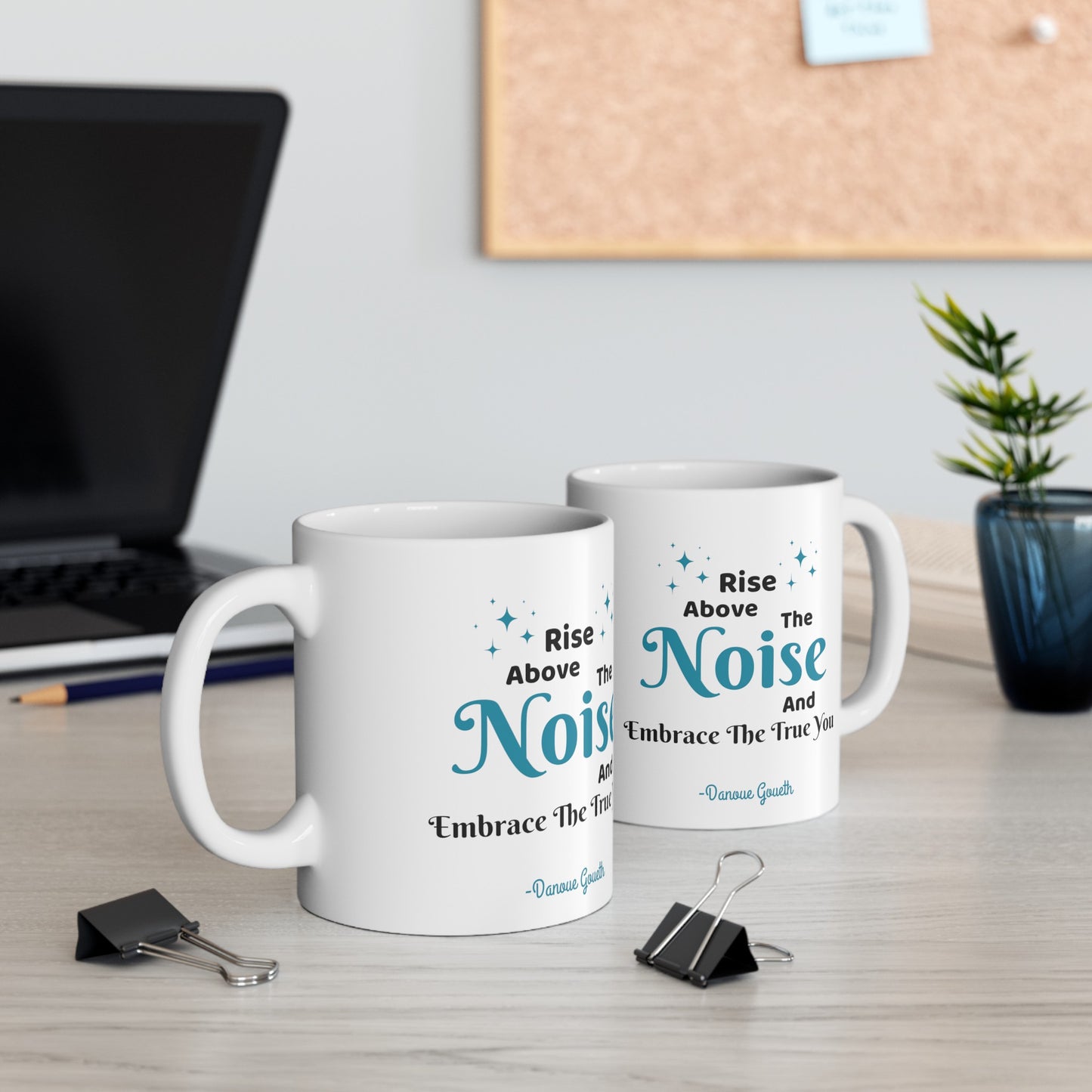 MCM03- Rise Above The Noise Ceramic Mug, (11oz, 15oz)