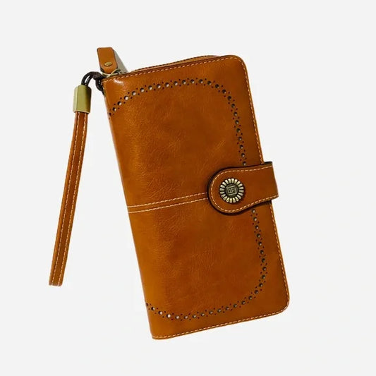 1172-Multi Card Slots Vintage Style Wallet- Camel